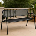 Bancs de parc en métal noir extérieur