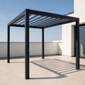 Pergolas d'extérieur pergola en aluminium rectangulaire noir