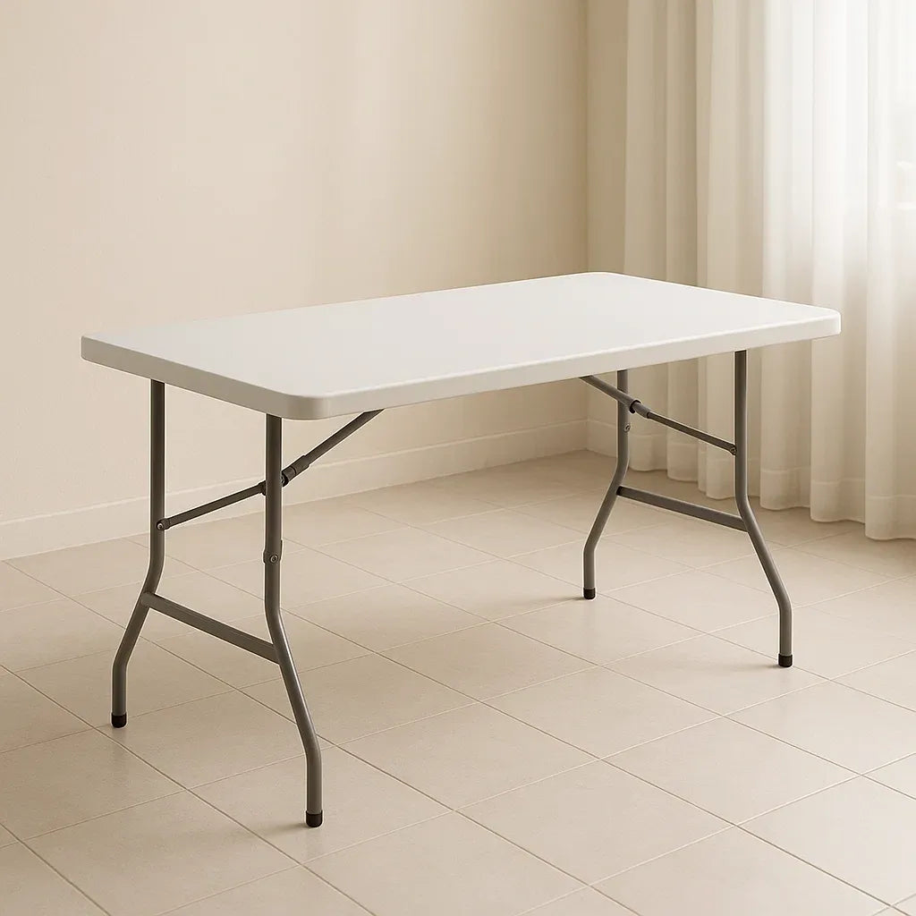 Tables pliantes table pliante rectangulaire en polyéthylène blanc