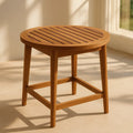 Tables d'appoint d'extérieur table d'appoint ronde en bois massif chêne